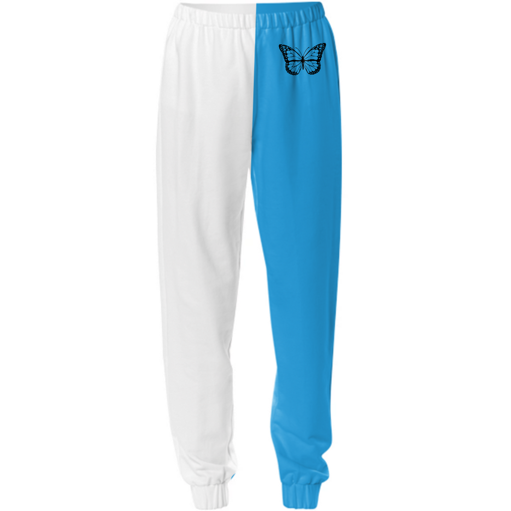 Blue and White Butterfly Pants