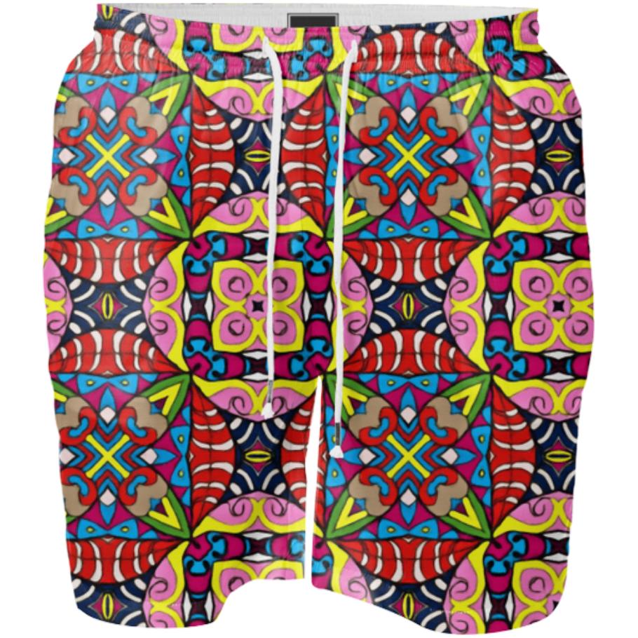 SWIM SHORT Funny Colorful Design