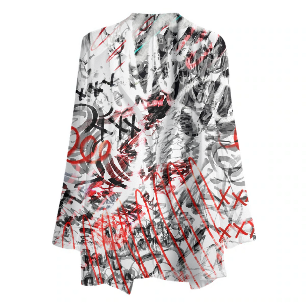 Scribble art graffiti seamless pattern trash polka urban style