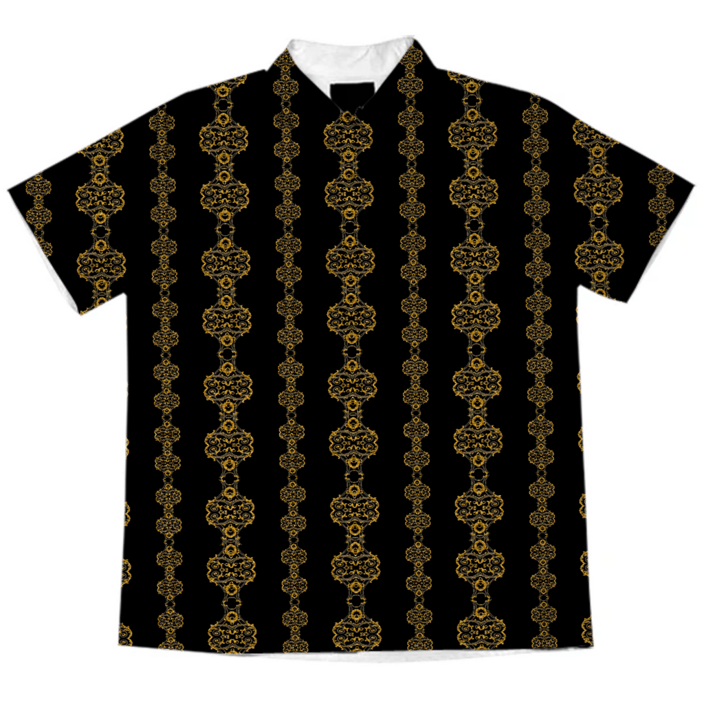 Golden Stripes Print