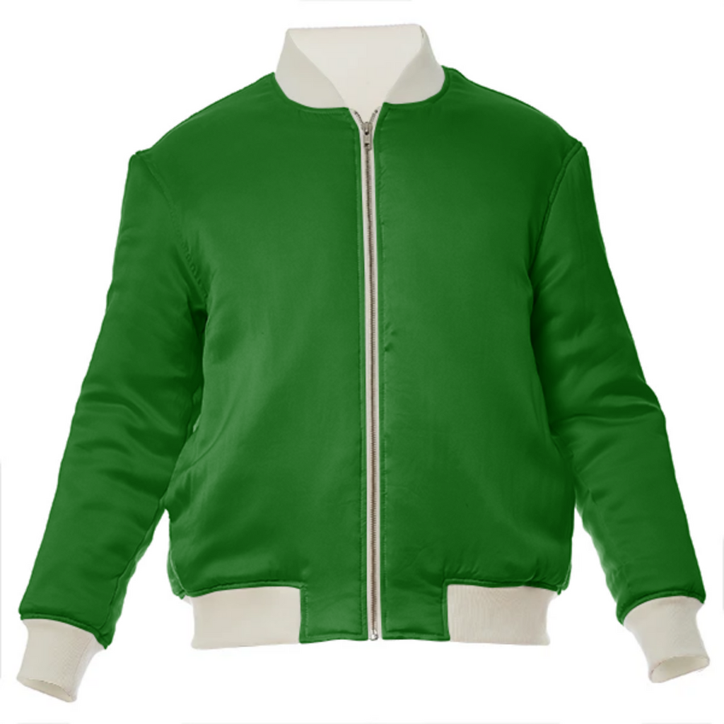 color dark green VP silk bomber jacket