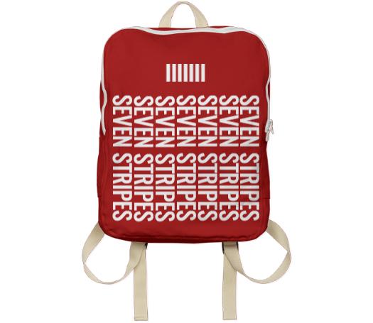 Seven Stripes Backpack Red