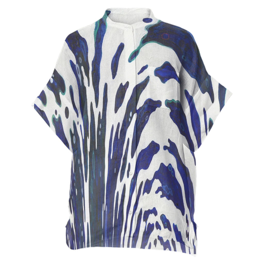 Blue Zebra Juul Linen Shirt