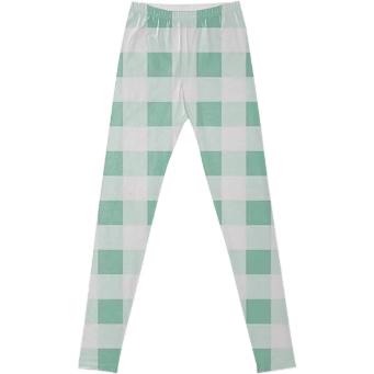 MINT GREEN GINGHAM Leggings