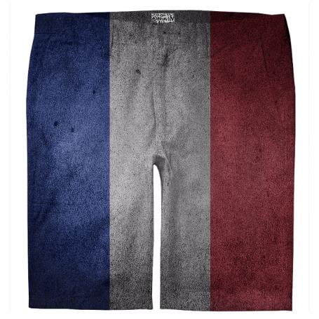 Vintage Grunge France flag