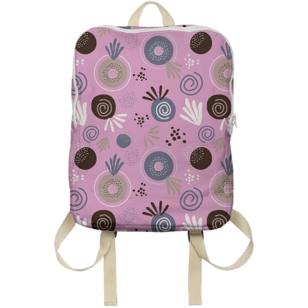 Pink abstract bagpack by Stikleshop