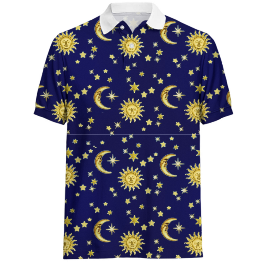 Sun, Moon, Stars PoloShirt