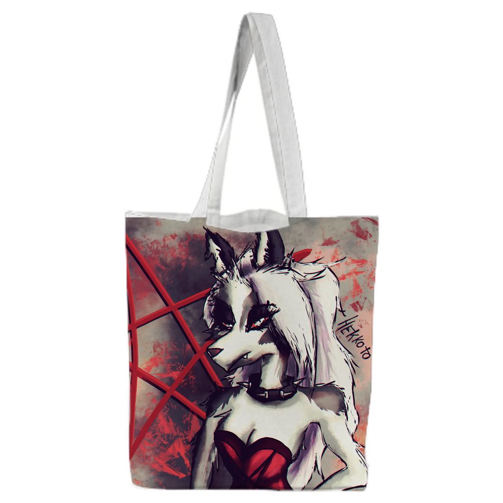 Loona Helluva Boss Hazbin Hotel demon hellhound sexy teen furry tote bag