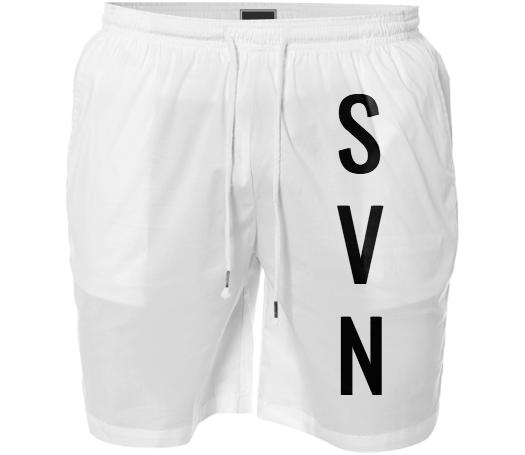 Seven Stripes Swim Shorts White