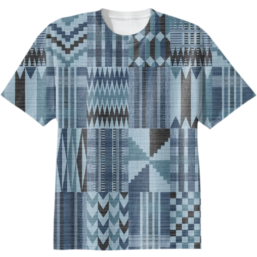 Denim-look Kente t-shirt