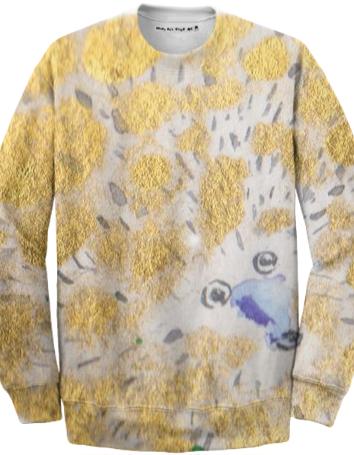Golden sweatshirt hedgehog