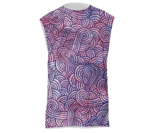 Purple swirls doodles Muscle Tank Top