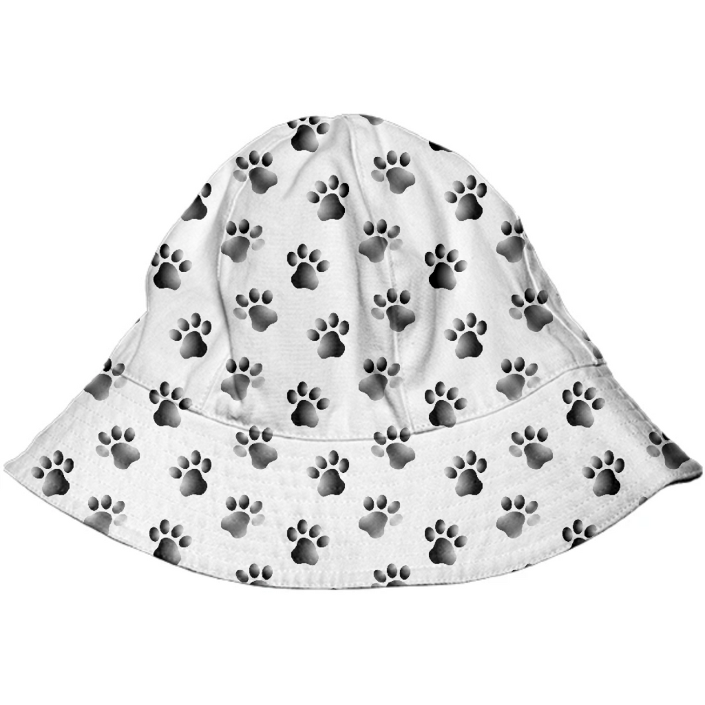 Black and White Dog Cat Paw Prints