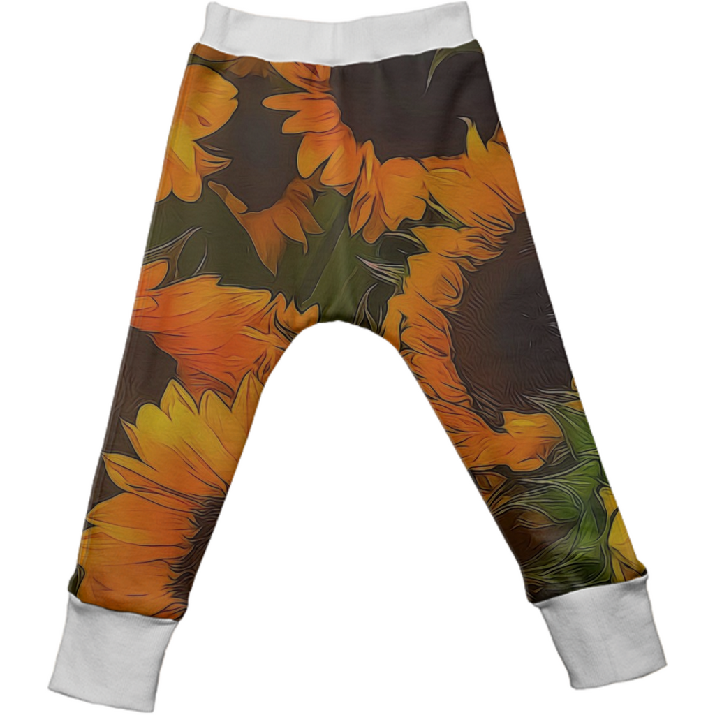 Sunflowers Kids Drop Pants