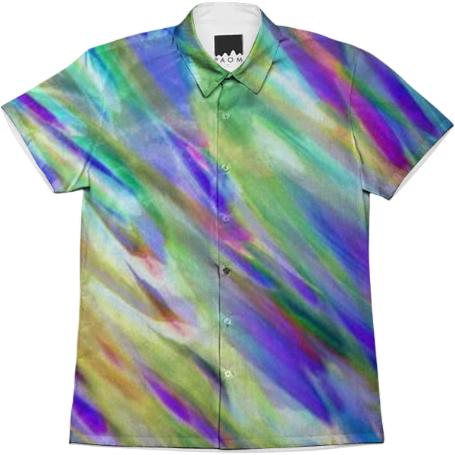 Colorful digital art splashing G401 SHORT SLEEVE WORKSHIRT