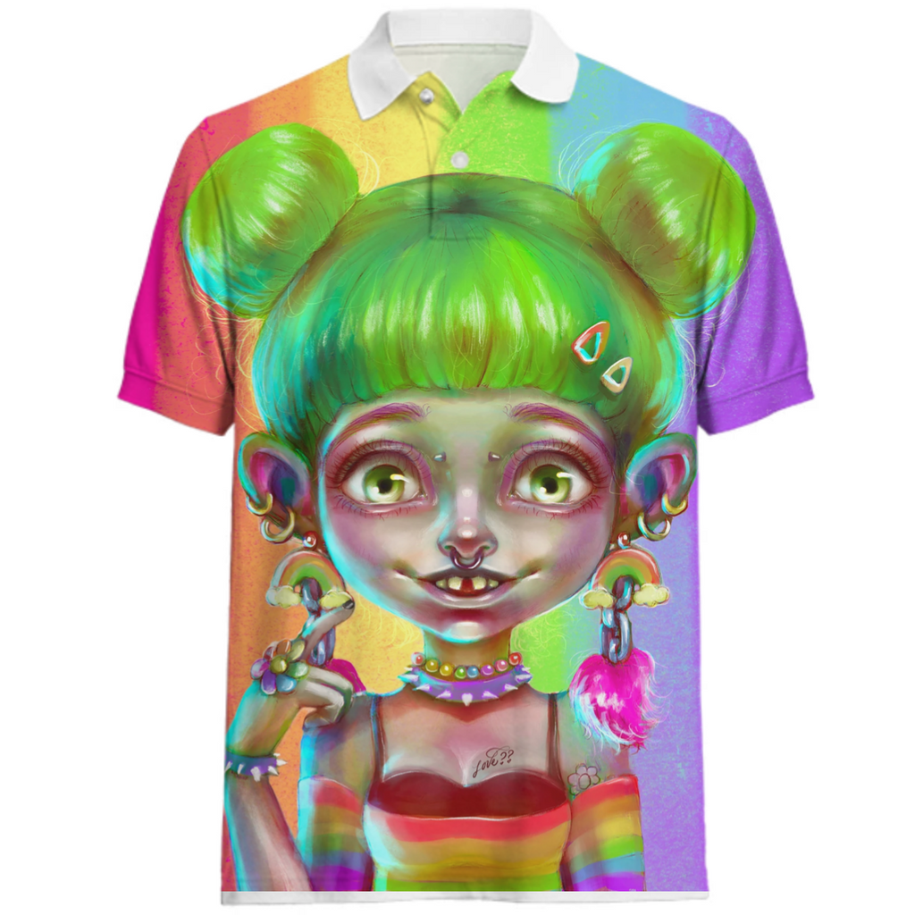 Rainbow girl polo