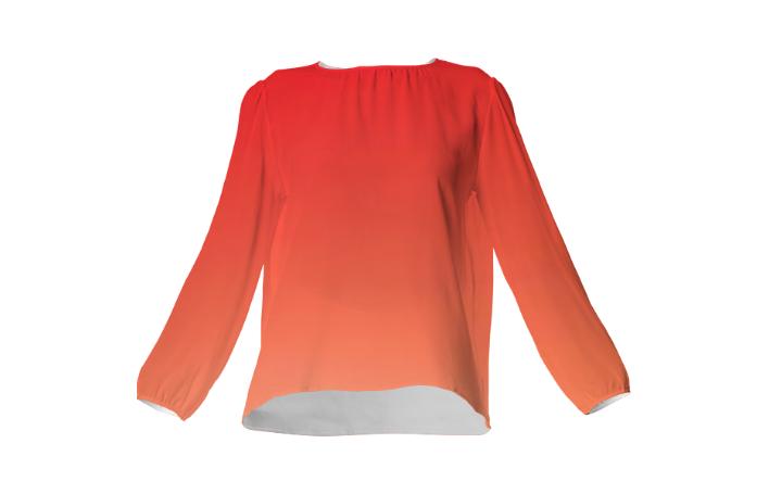 Blouse In Red Coral