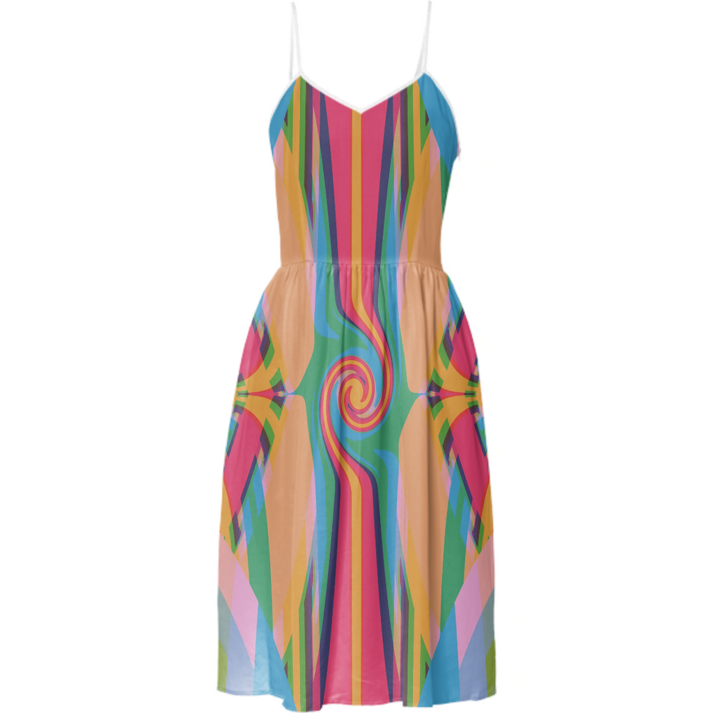 Abstract Swirl and Arrows Summer Dress