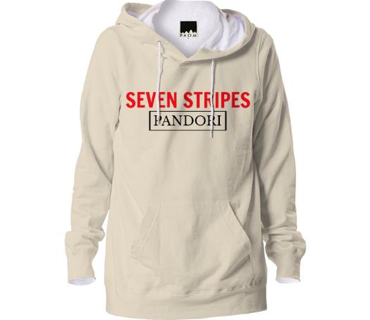 Seven Stripes Hoodie Tan