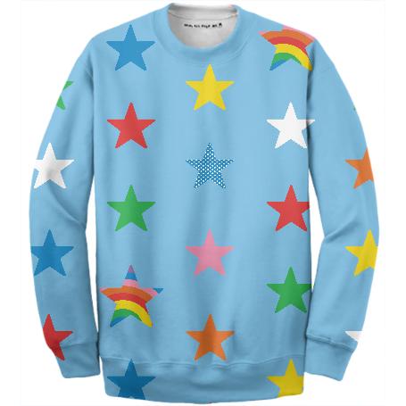 Light Blue Stars Sweatshirt