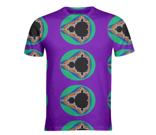 Purple Mandelbrot Fractal T Shirt