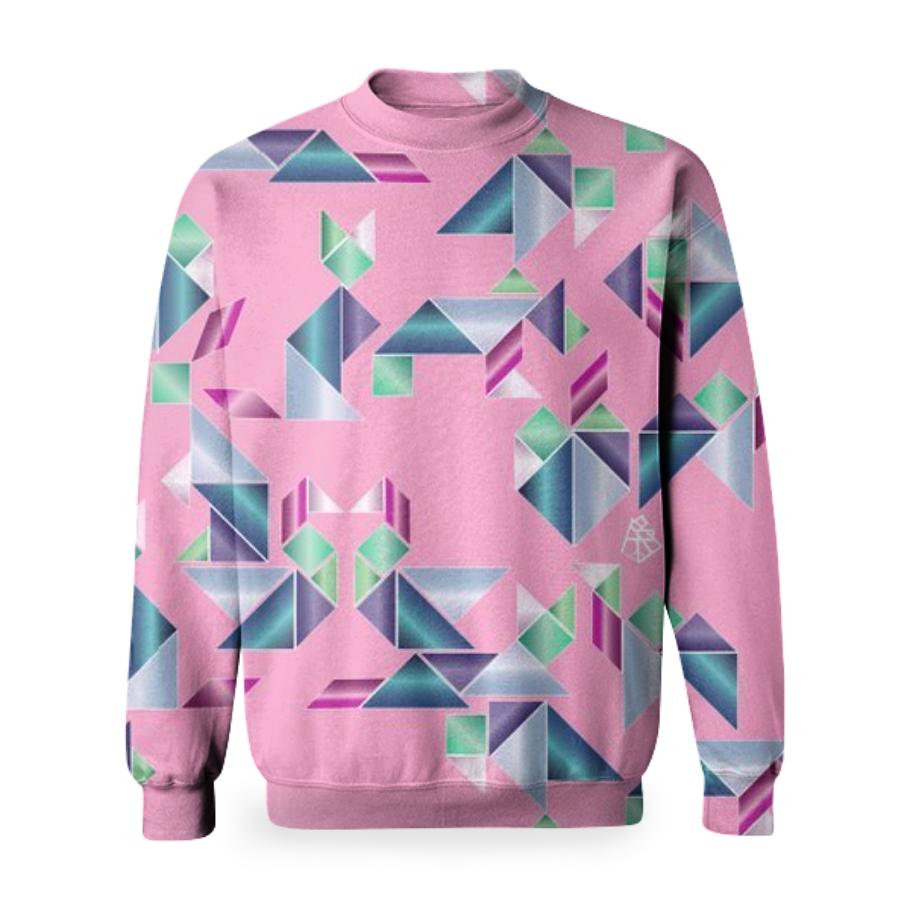 90 s tangram old lady sweater