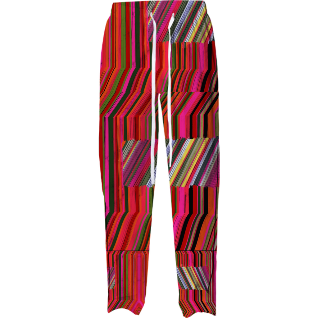 Trippy stripe pajama bottoms