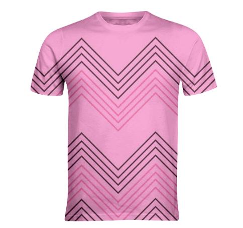 Elegant tshirt Pink with stripes
