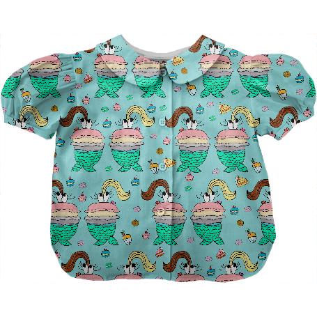 Macaron Siren in dessert sea lavinia fenton dream illustration blouse