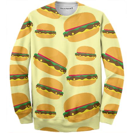Hamburgers Cotton Sweatshirt