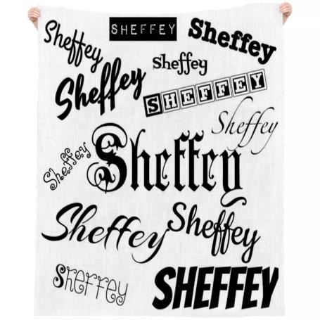 Sheffey Font Styles 9558 Linen Beach Throw