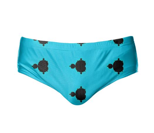 Turquoise Background Mandelbrot Speedo