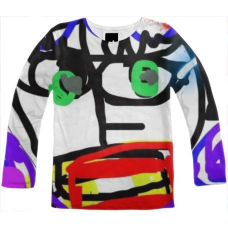 Mod Abstract Scribble face Shirt