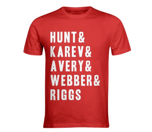 Hunt Karev Avery Webber Riggs Greys Anatomy T Shirt