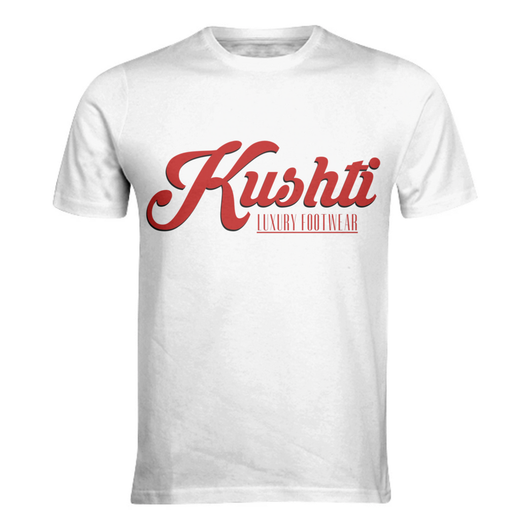 Kushti Luxury Footwear T Shirt Red Logo