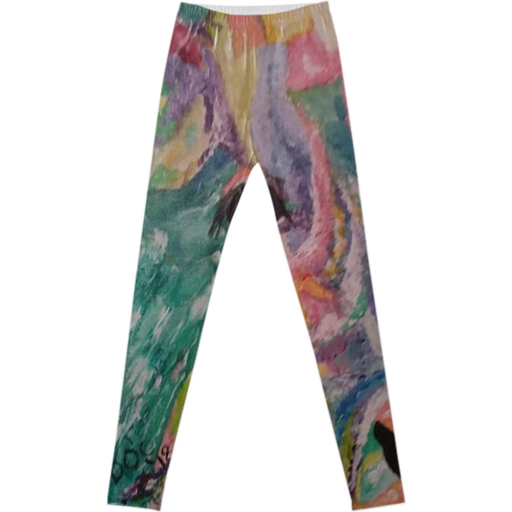 Abstract country cow leggings