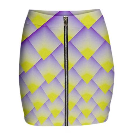 Abstract Yellow and Purple 3d Pyramids