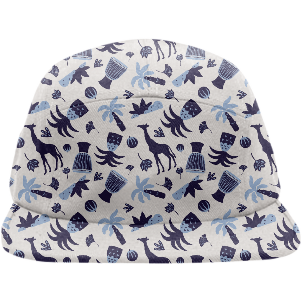 Blue giraffe safari hat