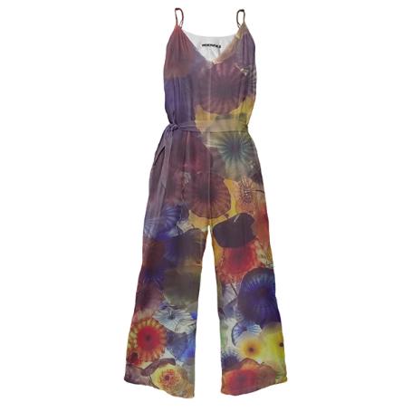 Blown Glass Tie Waist Jumpsuit