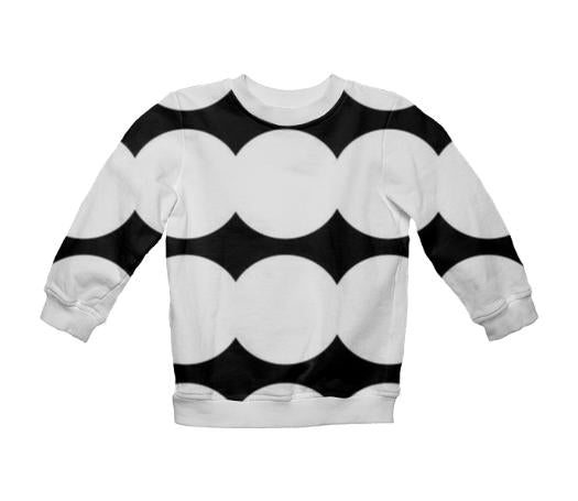 KIDS COTTON Black and White T Shirt BIG CIRCLES