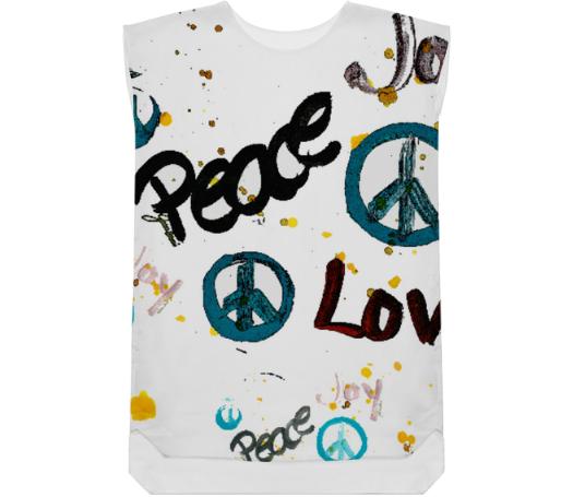 PEACE LOVE JOY SILK DRESS