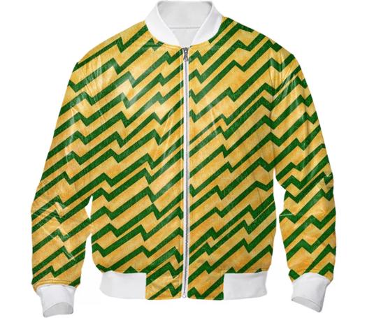 Green Static Bomber Jacket