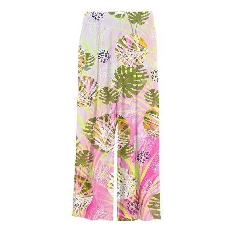 Marbled rose of monstera leaves