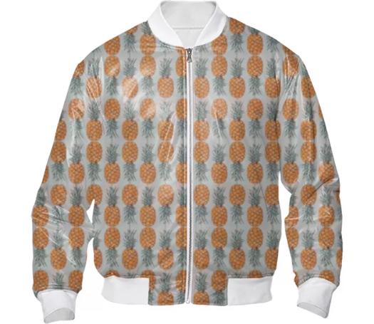 Pineapple Print BOMBER JACKET