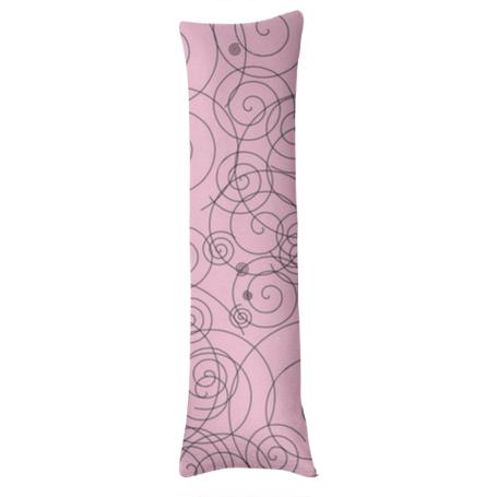 Pink Swirls Body Pillow