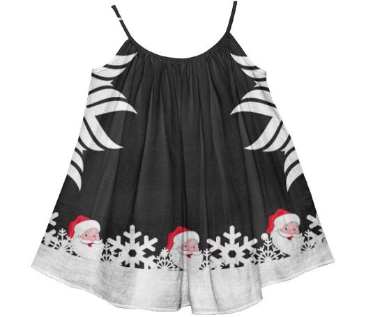 SANTA CLAUS SNOWFLAKE CHRISTMAS KIDS TENT DRESS