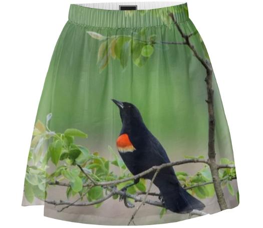 Red Winged Blackbird Skirt