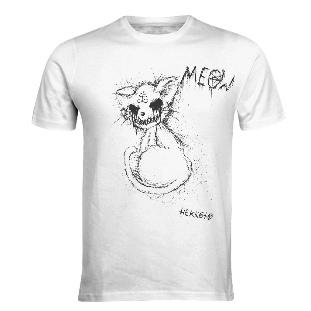 Demon satan creepy horror kitty cat shirt