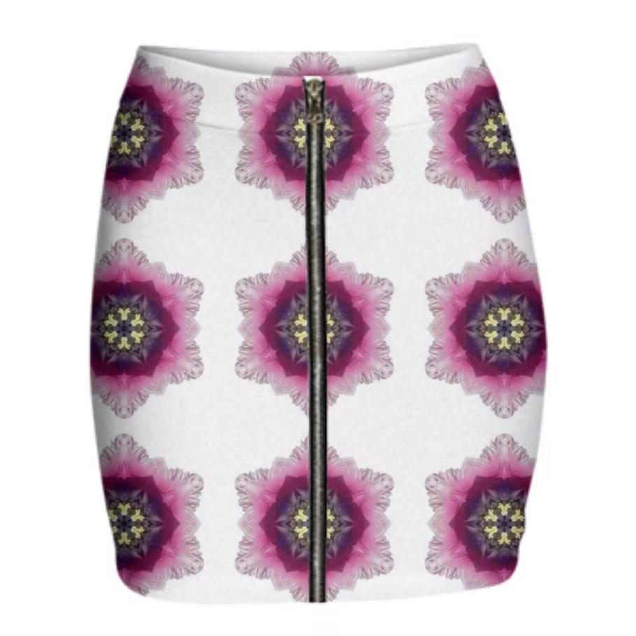 Gabriel Held Neoprene Mini Zip Skirt