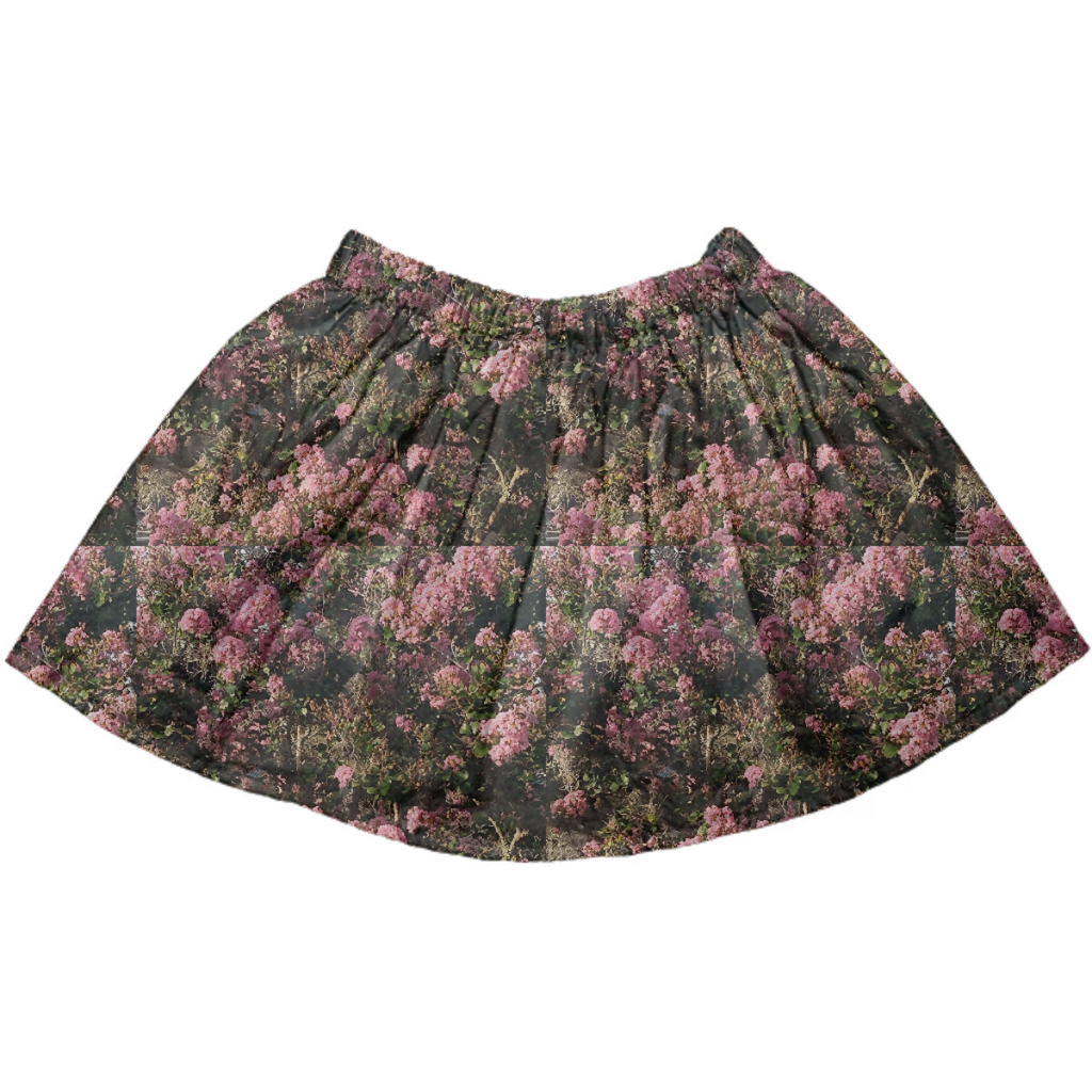 Pink floral girls skirt